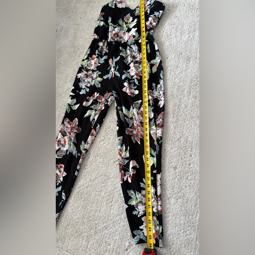 Black Floral Jumpsuit - Picture 8 of 9
